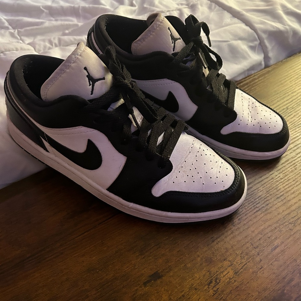 Jordan Black and White Athletic Shoes